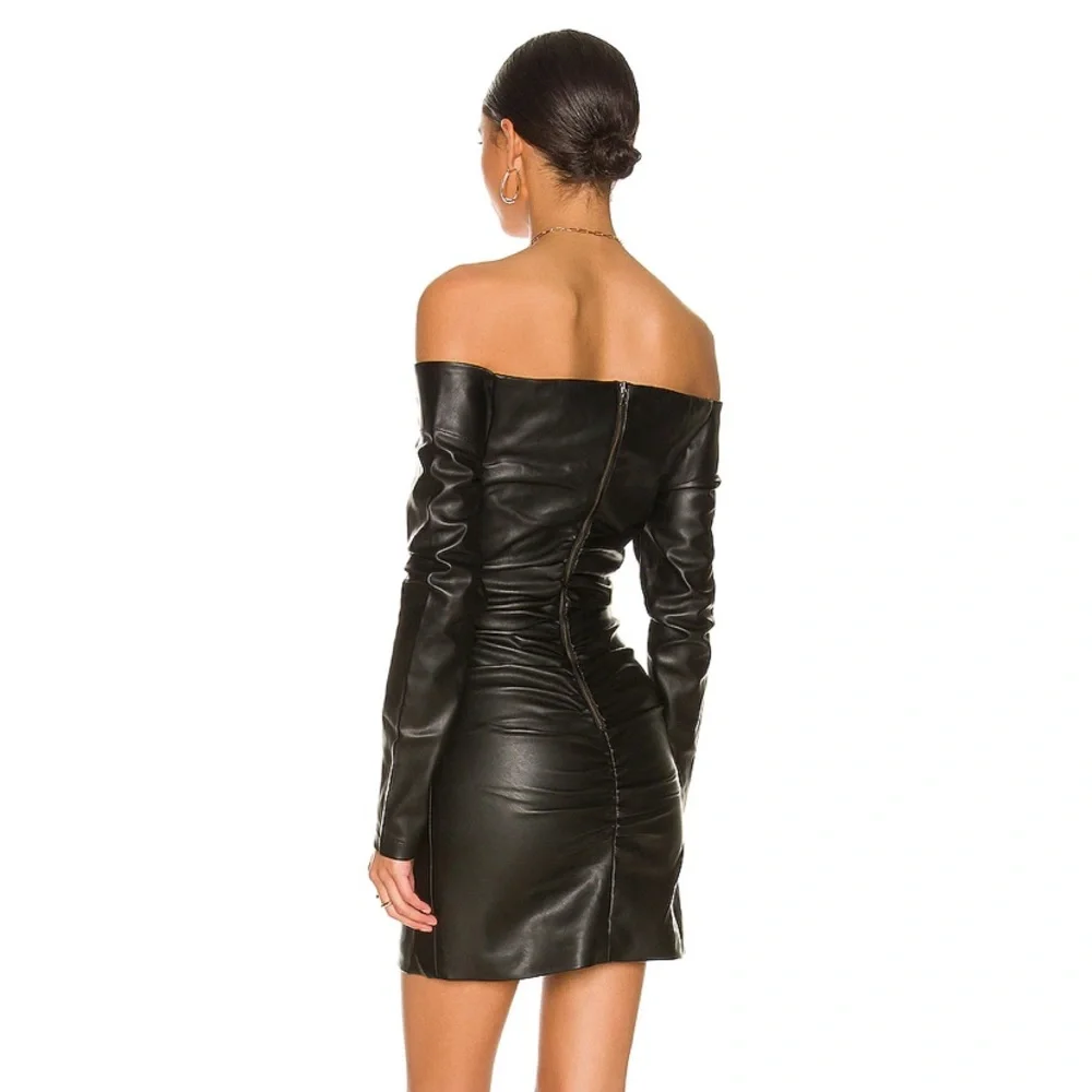 Revolve Bardot Marinella faux leather dress. Like new! Amazing quality - Picture 2 of 2